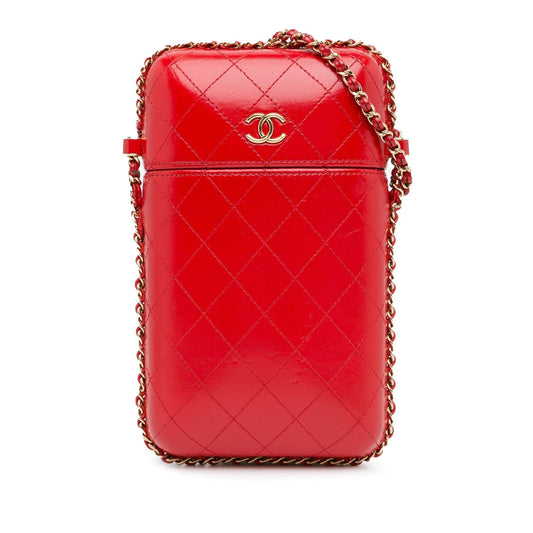 Chanel CC Quilted Calfskin Chain Around Phone Holder (SHG-t9r9NM) Crossbody