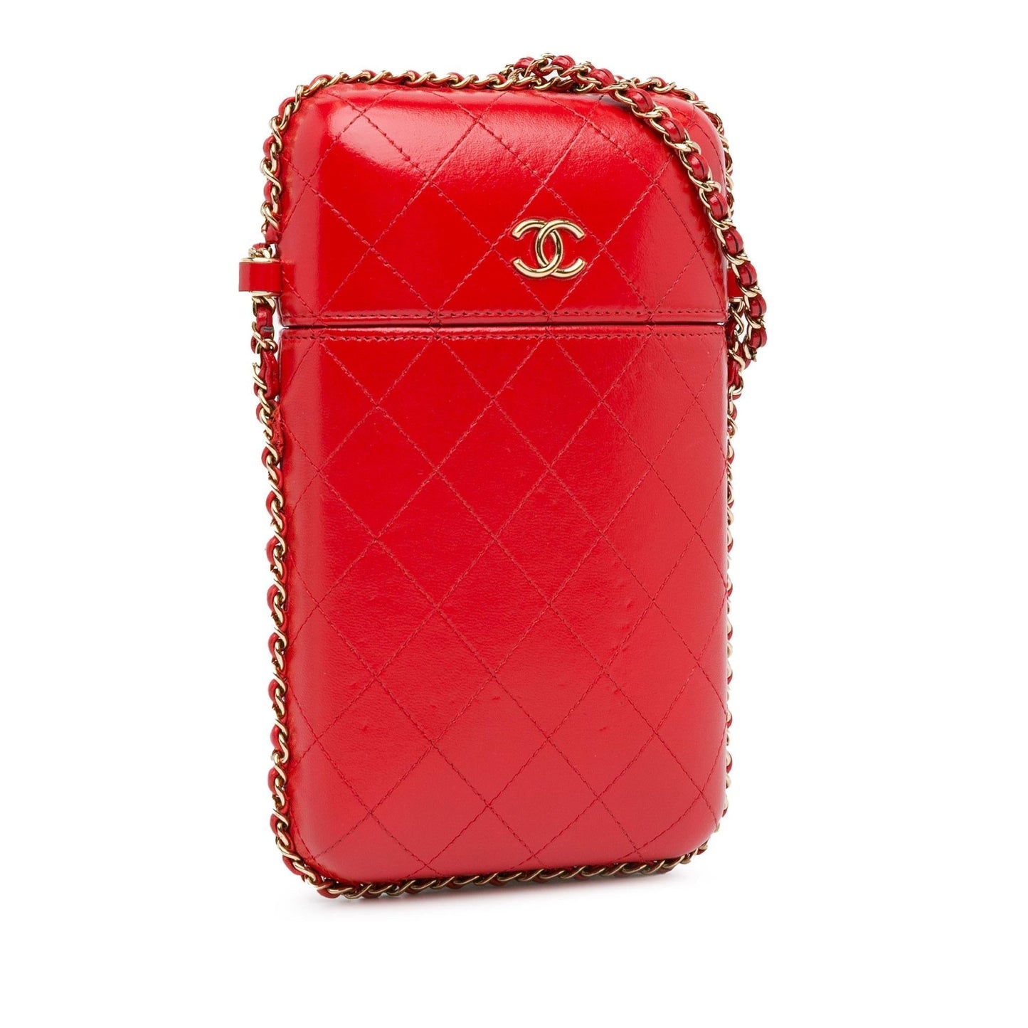 Chanel CC Quilted Calfskin Chain Around Phone Holder (SHG-t9r9NM) Crossbody