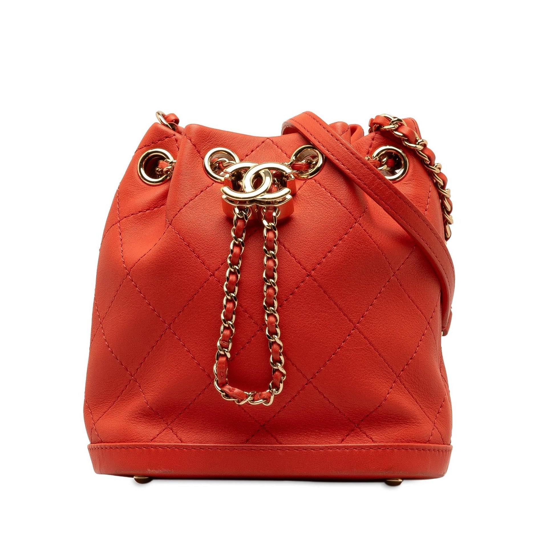 Chanel CC Quilted Lambskin Bucket (SHG-Kq4OAT) Shoulder Bag