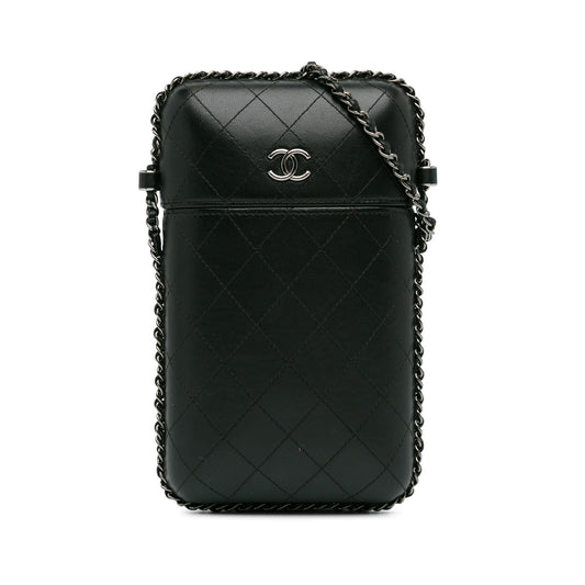 Chanel CC Quilted Lambskin Chain Around Phone Holder (SHG-5LOp7V) Crossbody