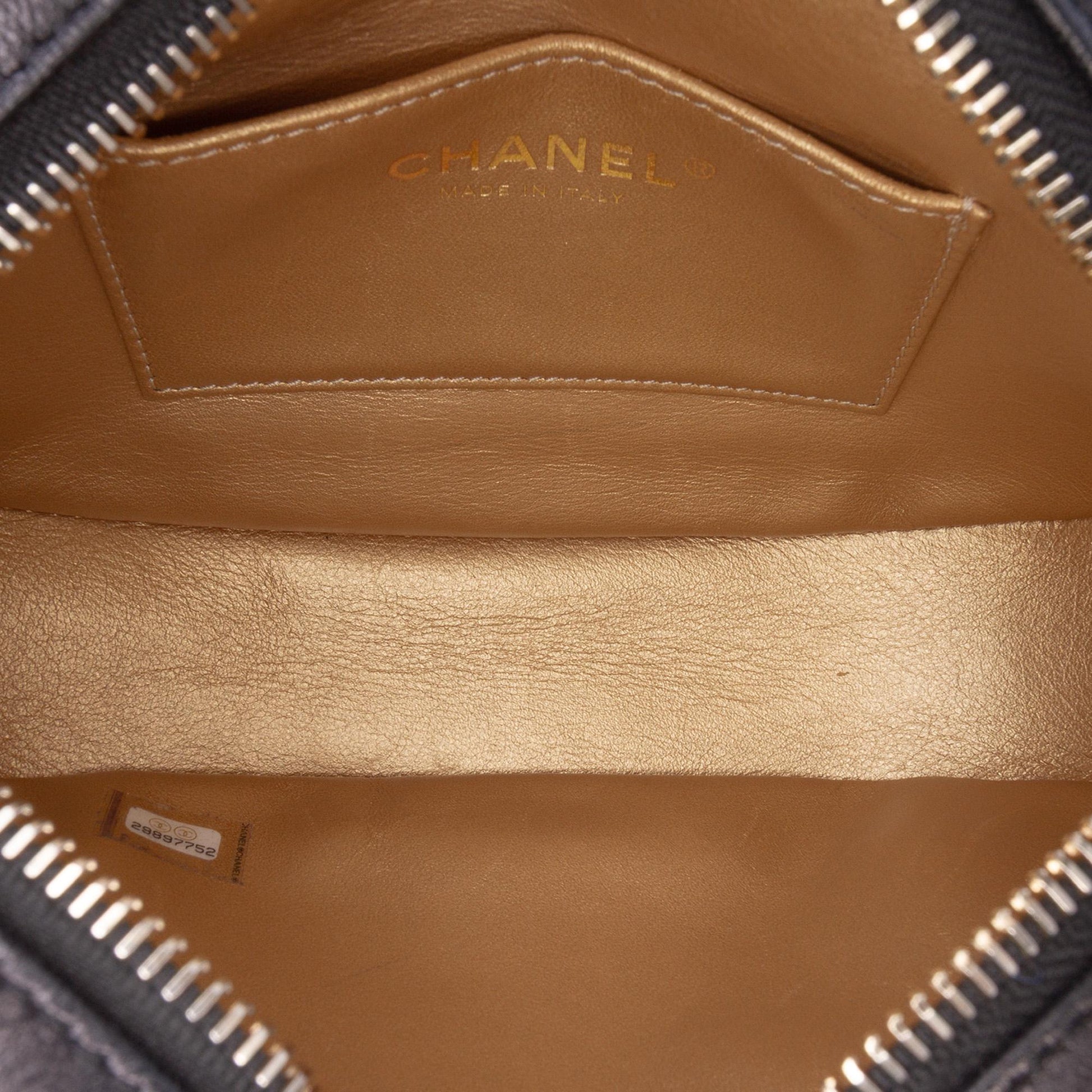 Chanel CC Quilted Lambskin Coco Midnight Camera Bag