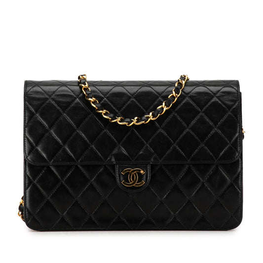 Chanel CC Quilted Lambskin Single Flap (SHG-O86IKP) Crossbody