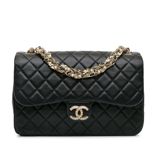 Chanel CC Quilted Lambskin Westminster Pearl Flap (SHG-gi93nx) Shoulder Bag