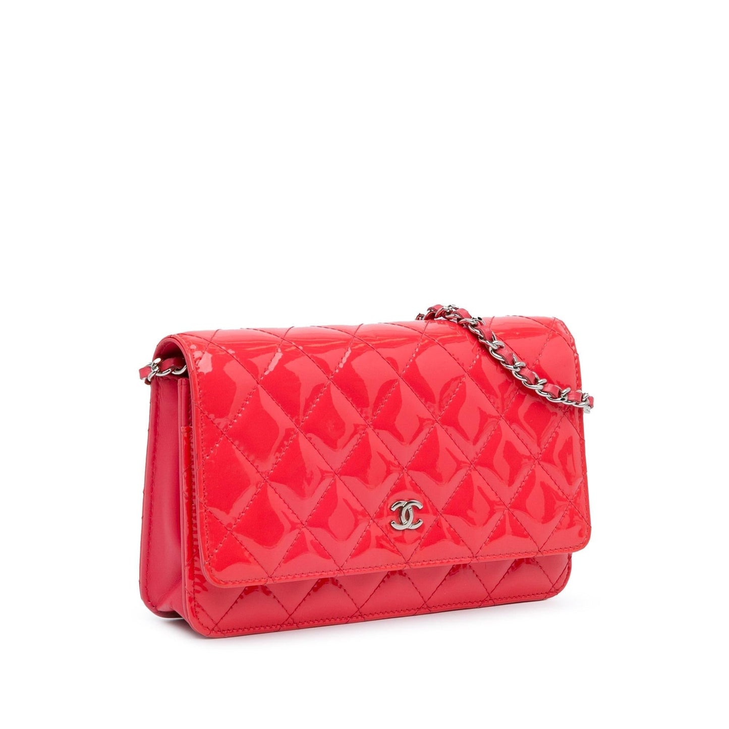 Chanel CC Quilted Patent Wallet on Chain (SHG-JFP2pp) Crossbody