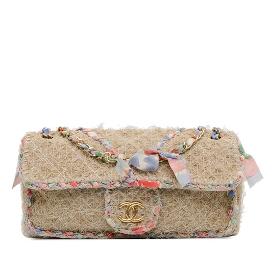 Chanel CC Straw Country Flap (SHG-eOS05U) Shoulder Bag