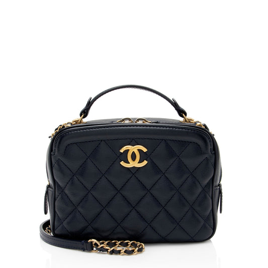 Chanel Calfskin CC Small Vanity Case SHF 7b563I