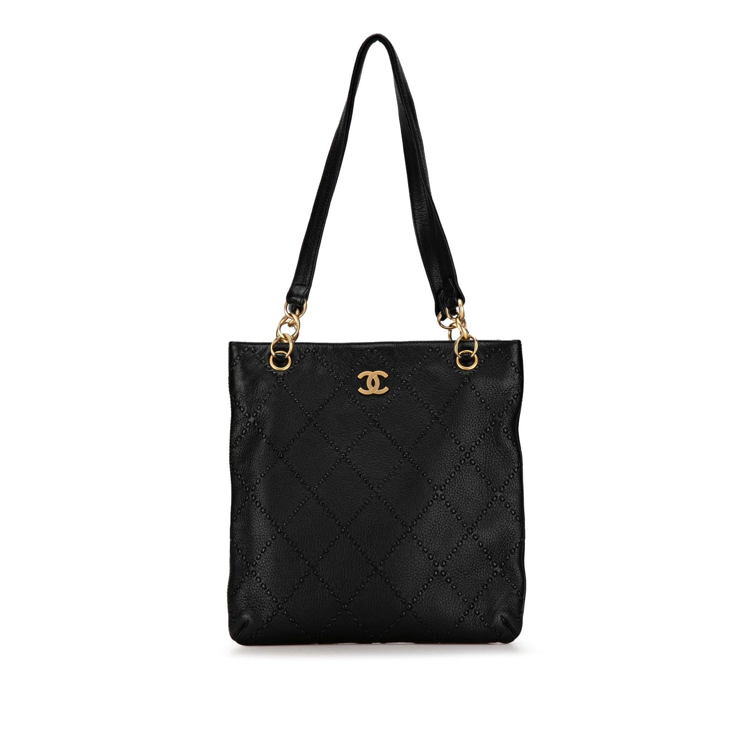 Chanel Calfskin CC Wild Sitch Chain Tote SHG 3bUSXo