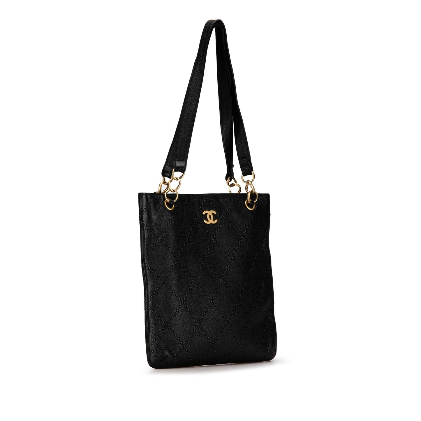Chanel Calfskin CC Wild Sitch Chain Tote SHG 3bUSXo