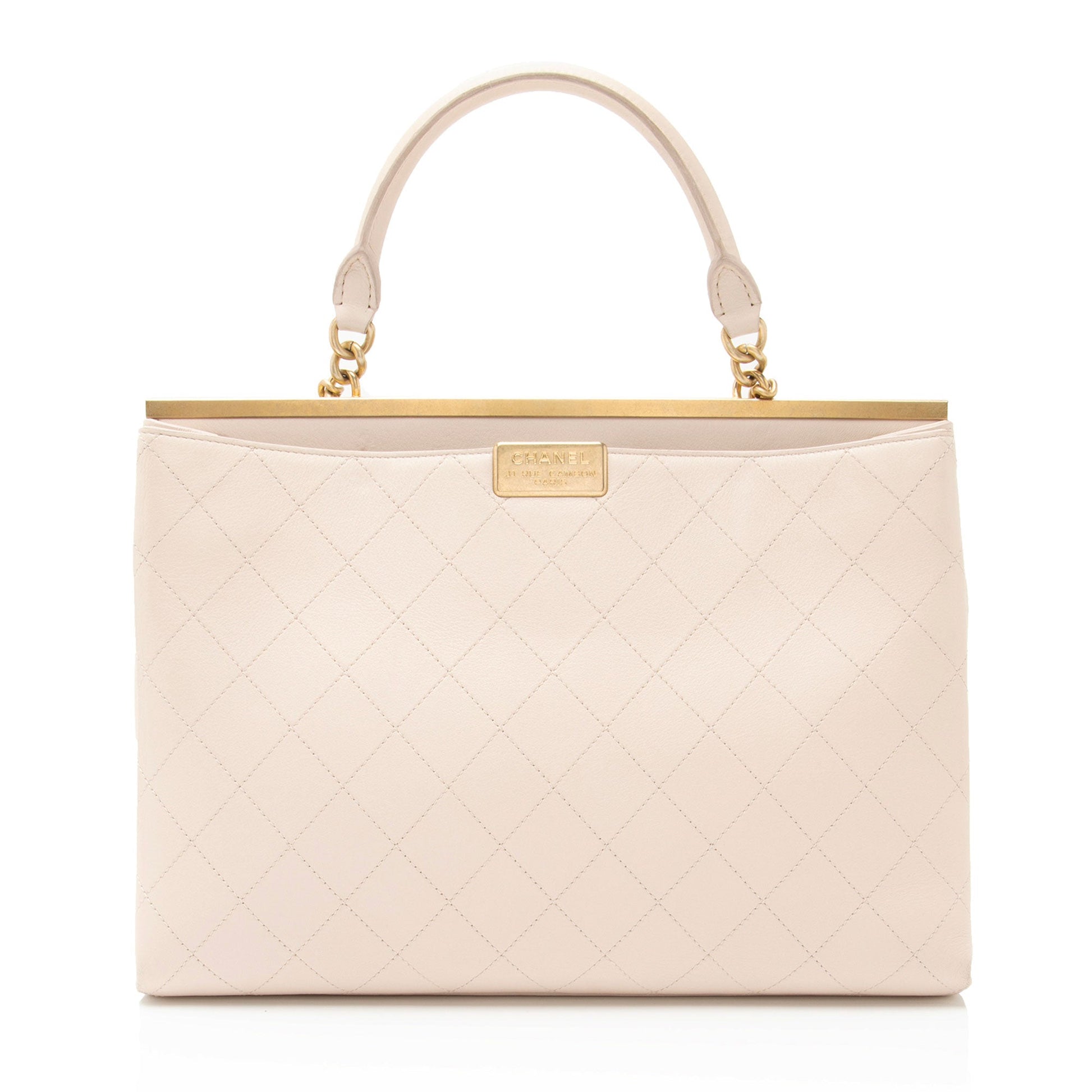 Chanel Calfskin Coco Luxe Large Shopping Tote