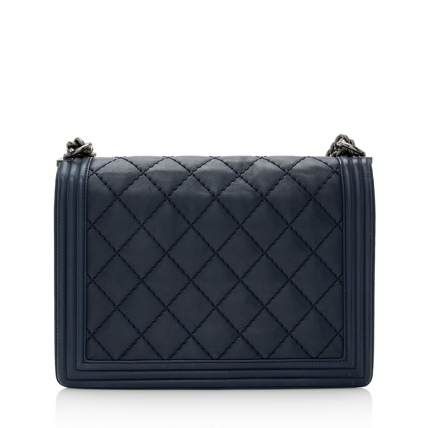 Chanel Calfskin Double Stitch Large Boy Bag SHF 22183