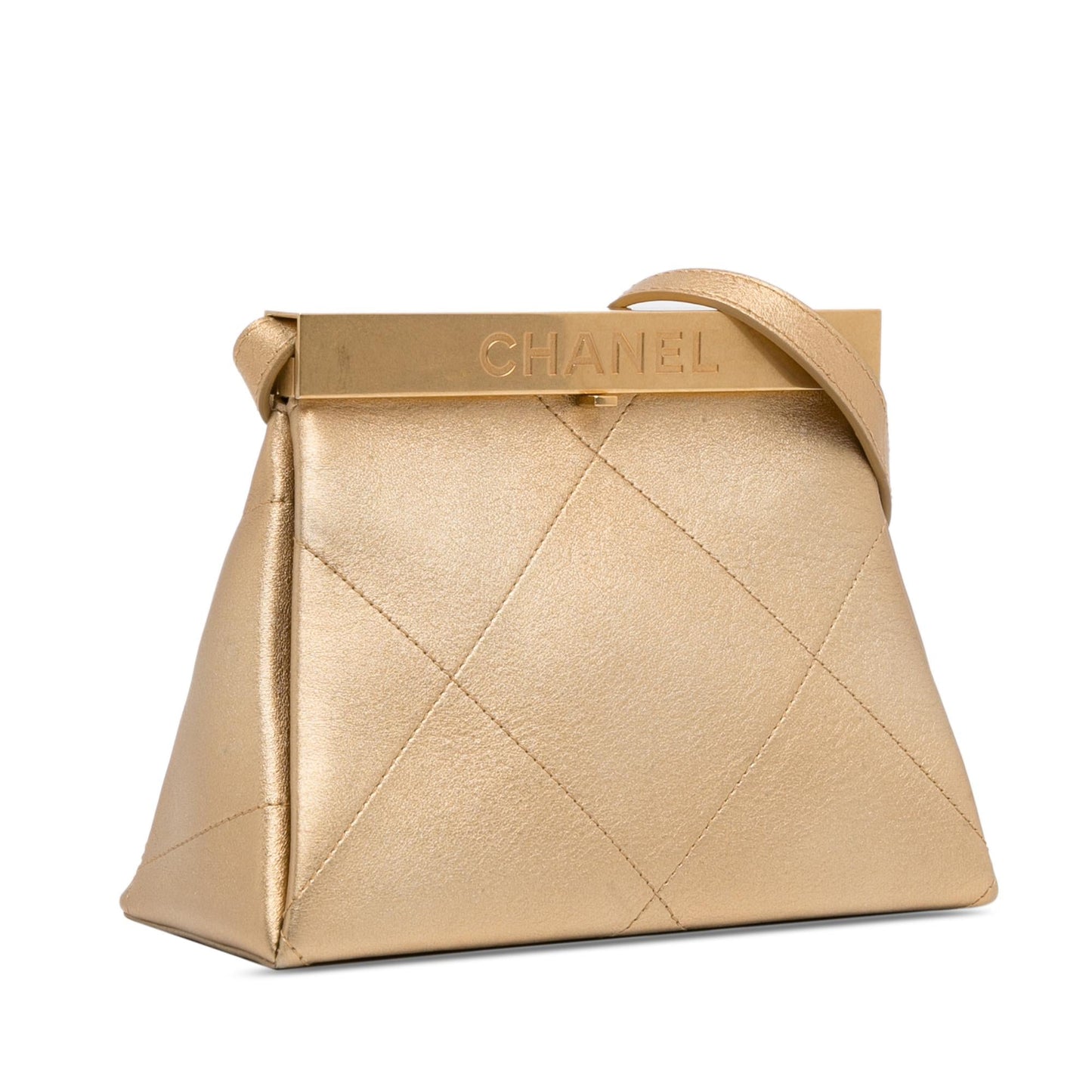 Chanel Calfskin Kiss Lock Frame Bag SHG jfYumG