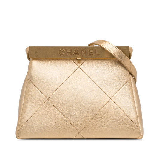 Chanel Calfskin Kiss Lock Frame Bag SHG h2SEo7