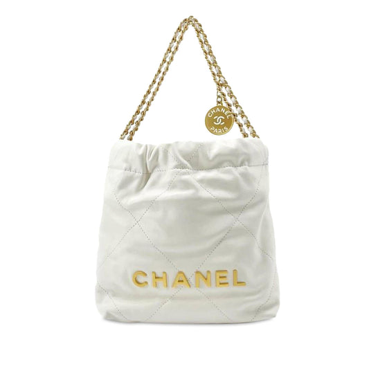 Chanel Calfskin Mini 22 Satchel SHG TpGbCT