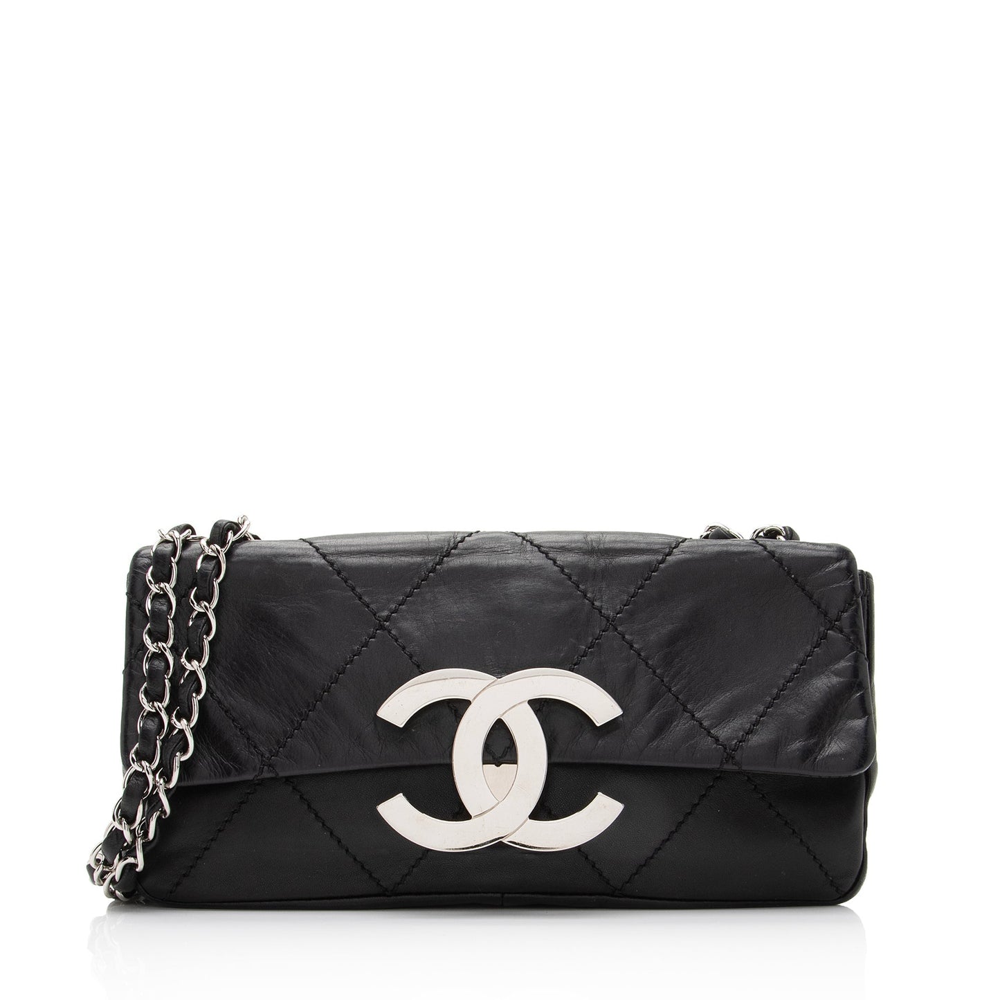 Chanel Calfskin Oversized Quilted CC Small Flap Bag SHF FRyV1T