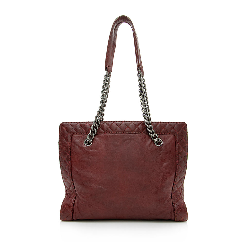 Chanel Calfskin Reverso Boy Shopping Tote SHF 14060
