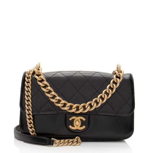 Chanel Calfskin Straight Line Small Flap Bag SHF 6VRqD4