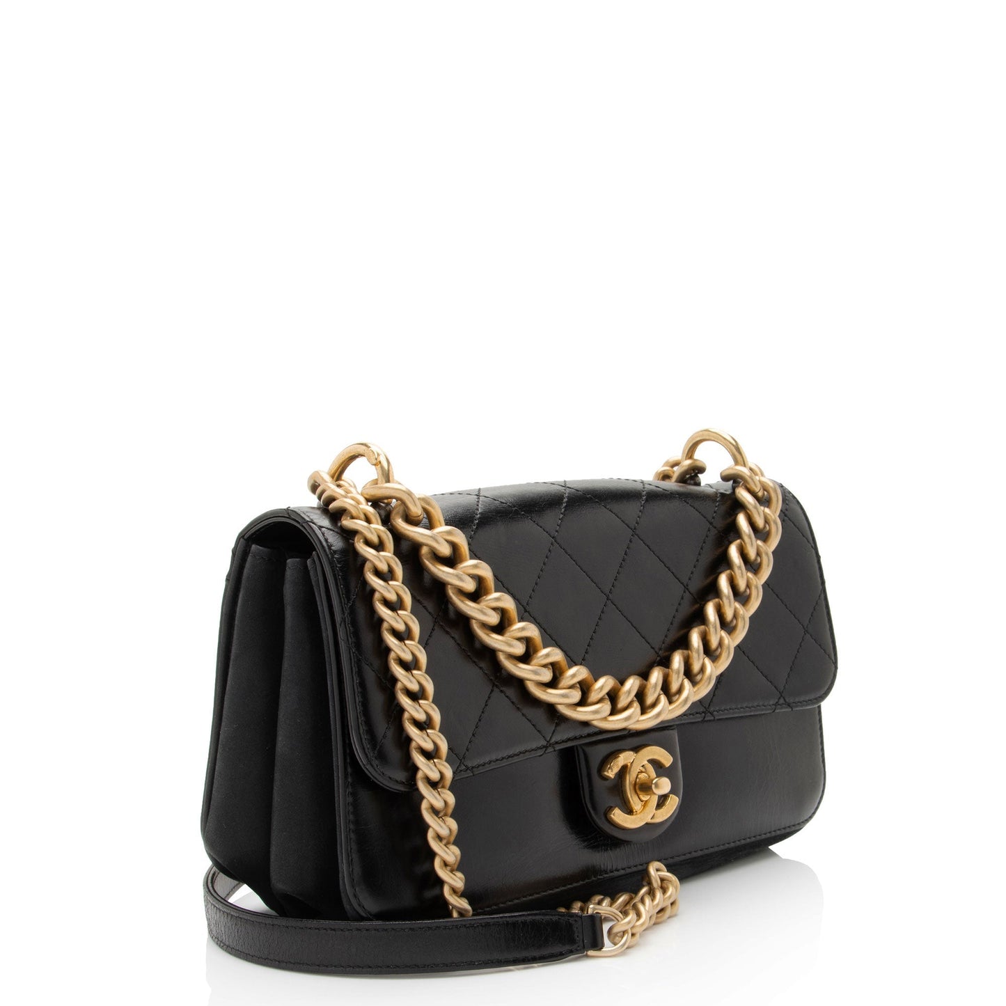 Chanel Calfskin Straight Line Small Flap Bag SHF 6VRqD4