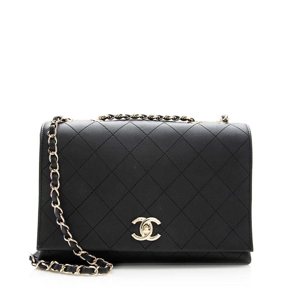 Chanel Calfskin Triple Compartment Flap Bag SHF 19403