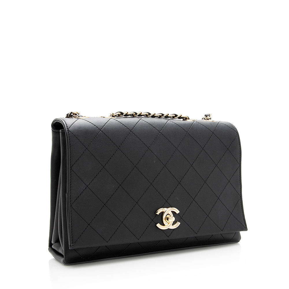 Chanel Calfskin Triple Compartment Flap Bag SHF 19403