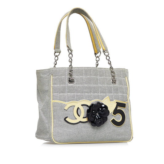 Chanel Camellia CC Choco Bar No 5 Shoulder Bag SHG 0fG30s