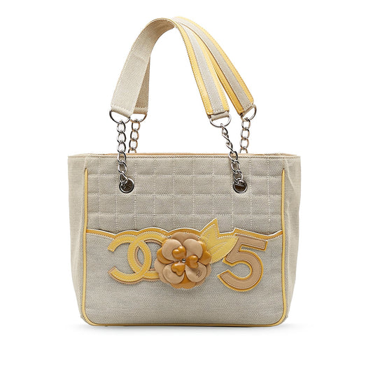 Chanel Camellia CC Choco Bar No 5 Shoulder Bag SHG CGt5YO