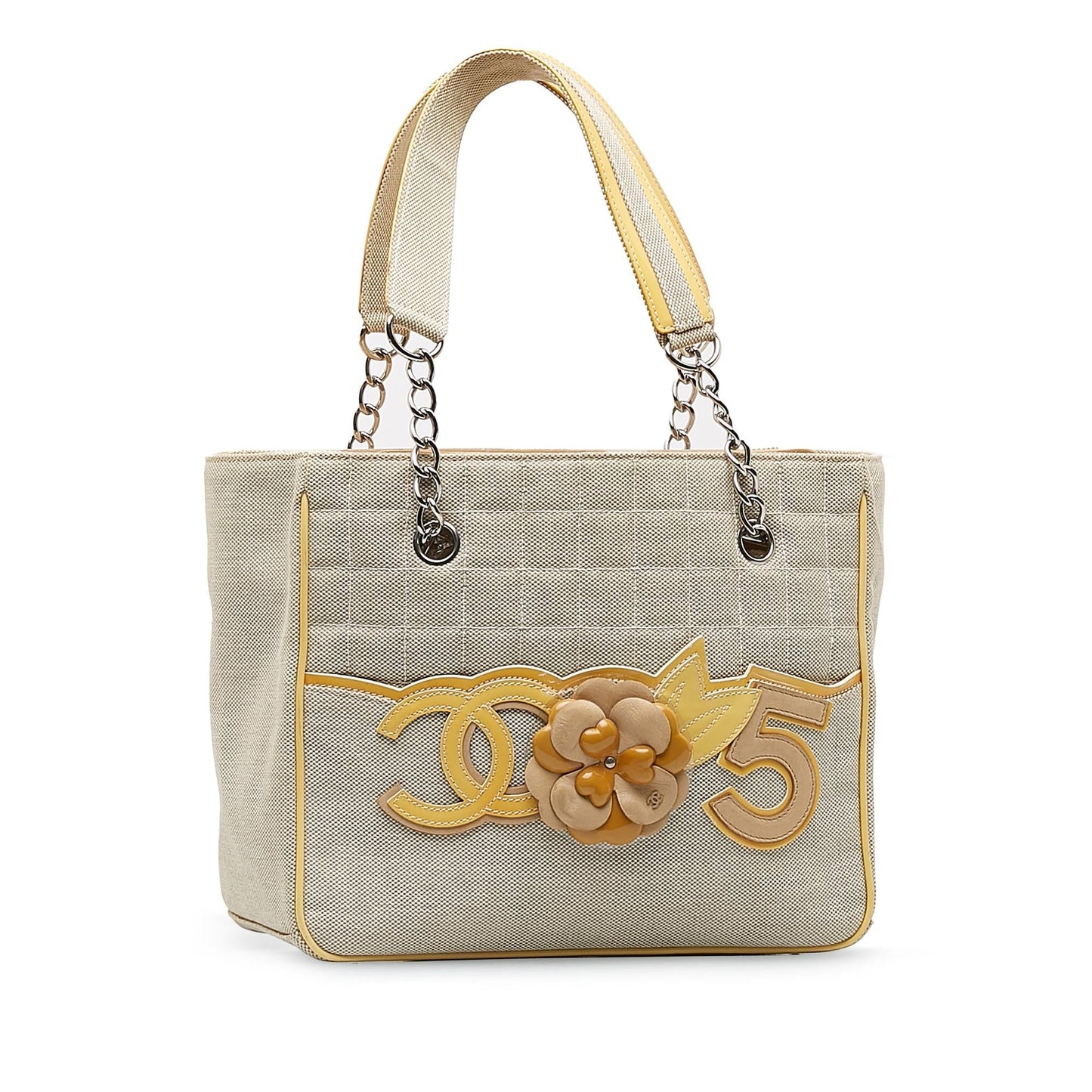 Chanel Camellia CC Choco Bar No 5 Shoulder Bag SHG CGt5YO