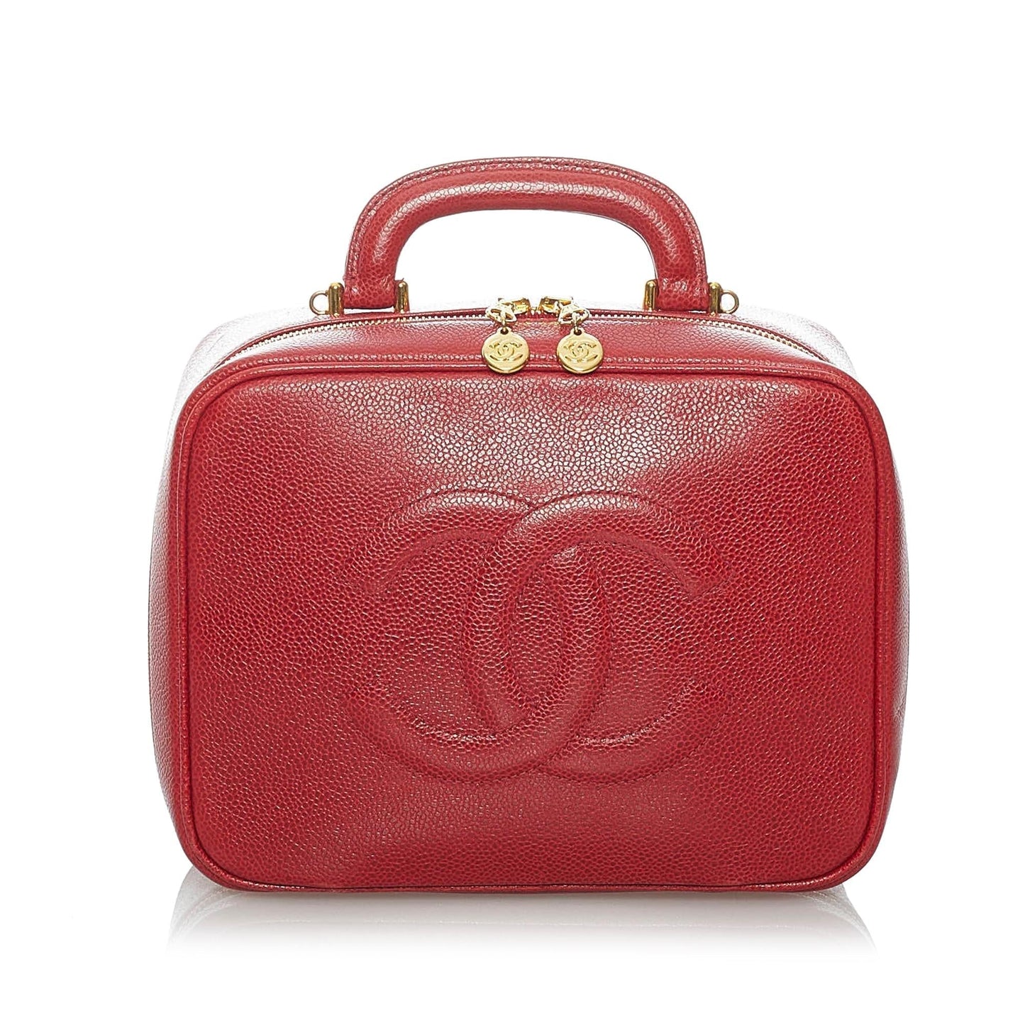 Chanel Caviar CC Lunch Box Vanity Case (SHG-PrqR71) Handbag