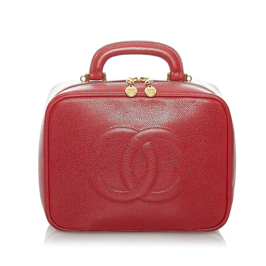 Chanel Caviar CC Lunch Box Vanity Case (SHG-PrqR71) Handbag