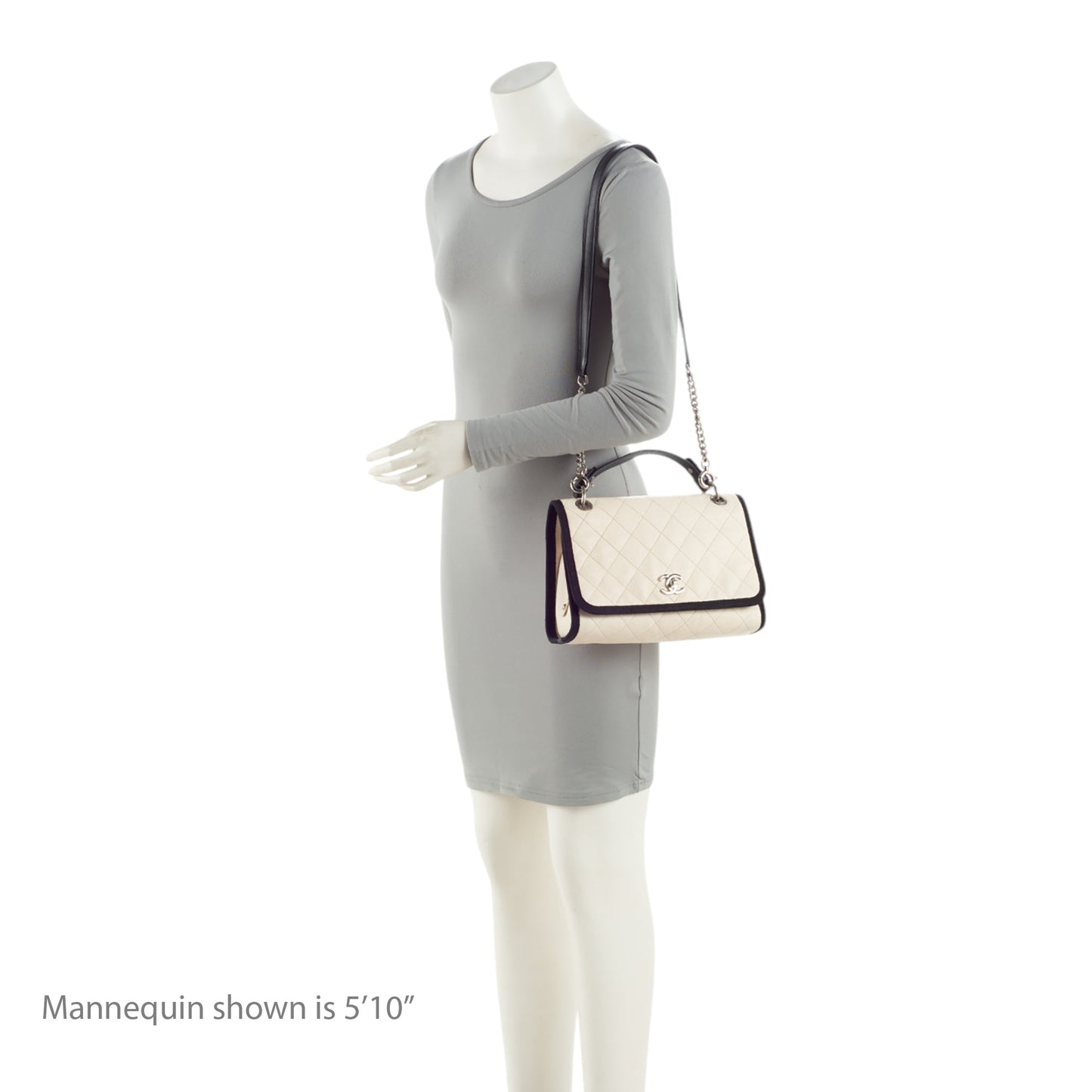 Chanel Caviar Leather Grosgrain CC Top Handle