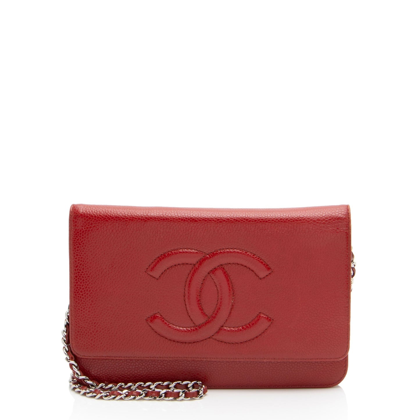 Chanel Caviar Leather Timeless CC Wallet on Chain (SHF-HMJvRT) Crossbody