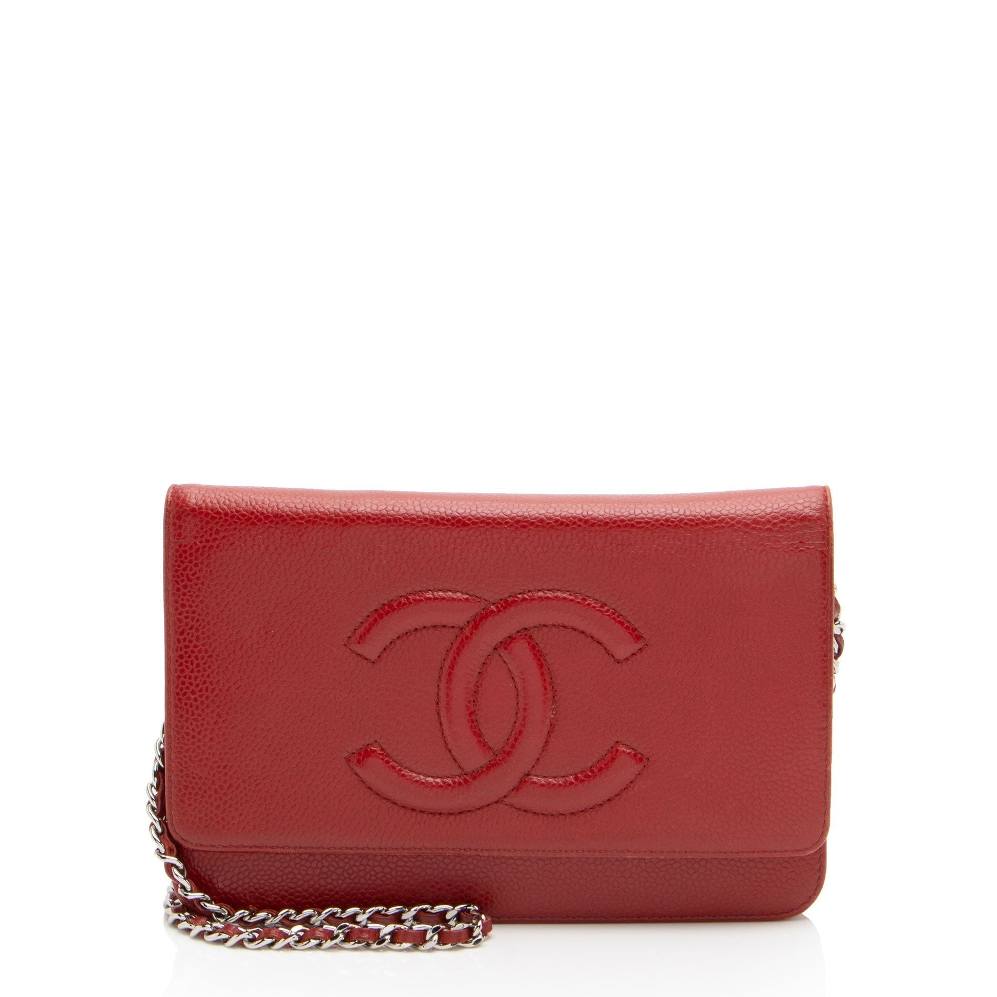 Chanel Caviar Leather Timeless CC Wallet on Chain (SHF-HMJvRT) Crossbody