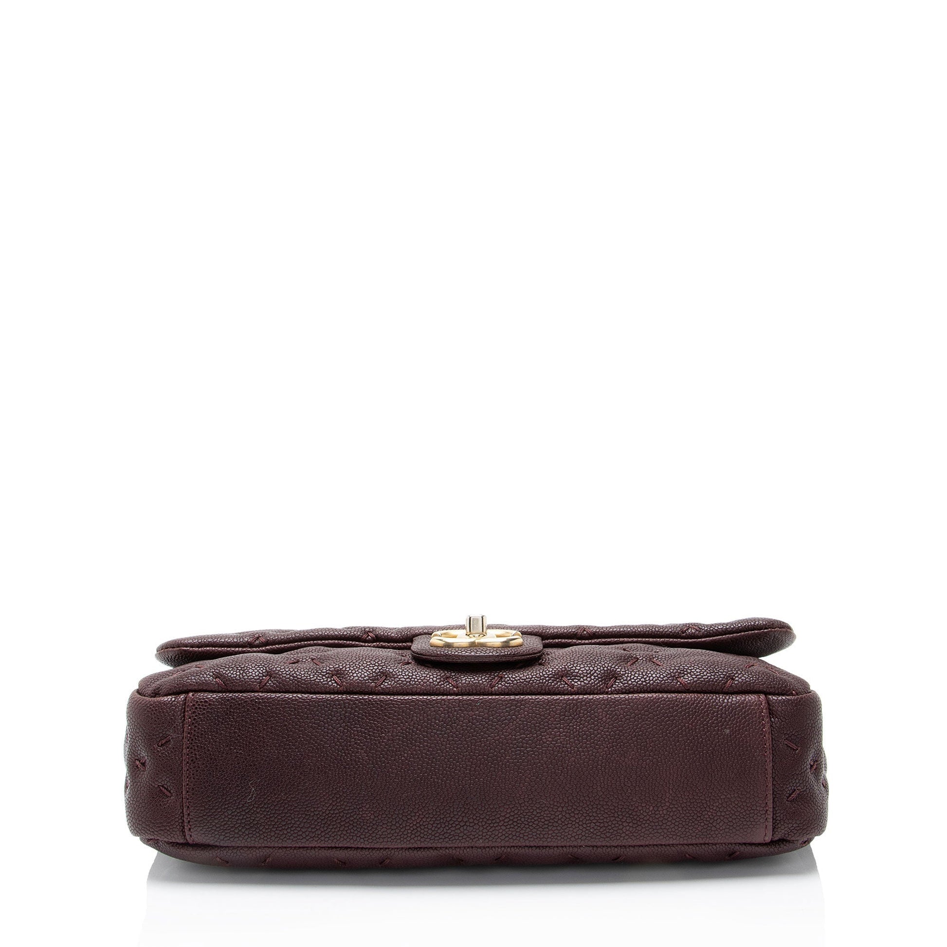 Chanel Caviar Leather Wild Stitch Flap Shoulder Bag