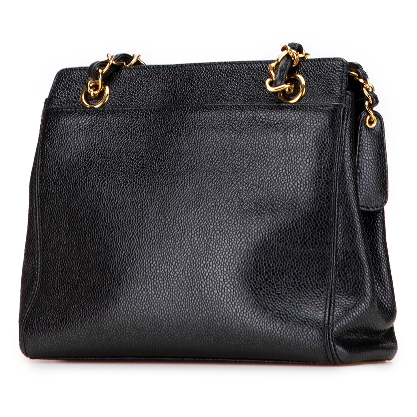 Chanel Caviar Logo Chain Tote