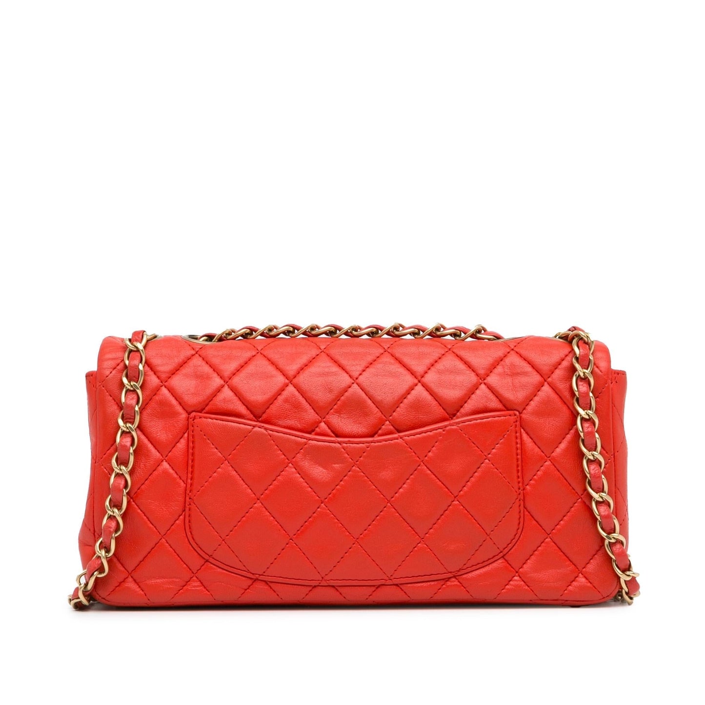 Chanel Classic Lambskin East West Single Flap (SHG-MyImCq) Shoulder Bag