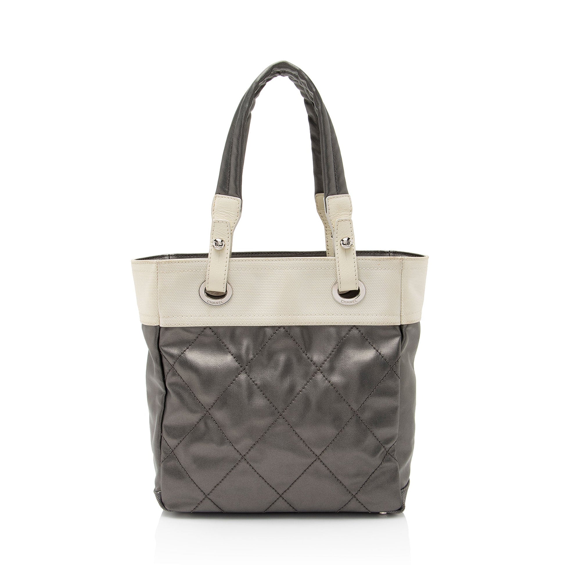 Chanel Coated Canvas Biarritz Small Tote (SHF-xIVFjl)