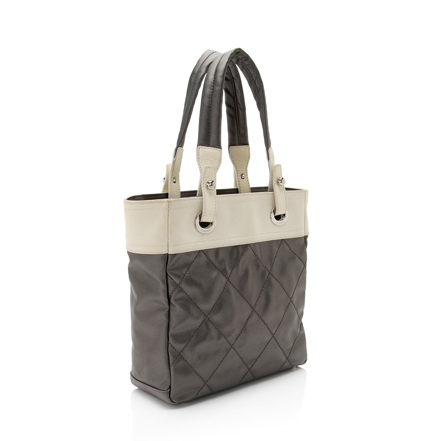 Chanel Coated Canvas Biarritz Small Tote (SHF-xIVFjl)