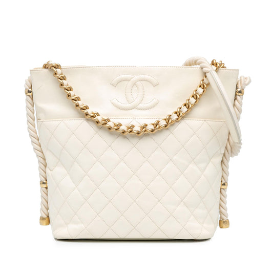 Chanel Crumpled Calfskin En Vogue Rope Satchel (SHG-YyDuG5) Handbag