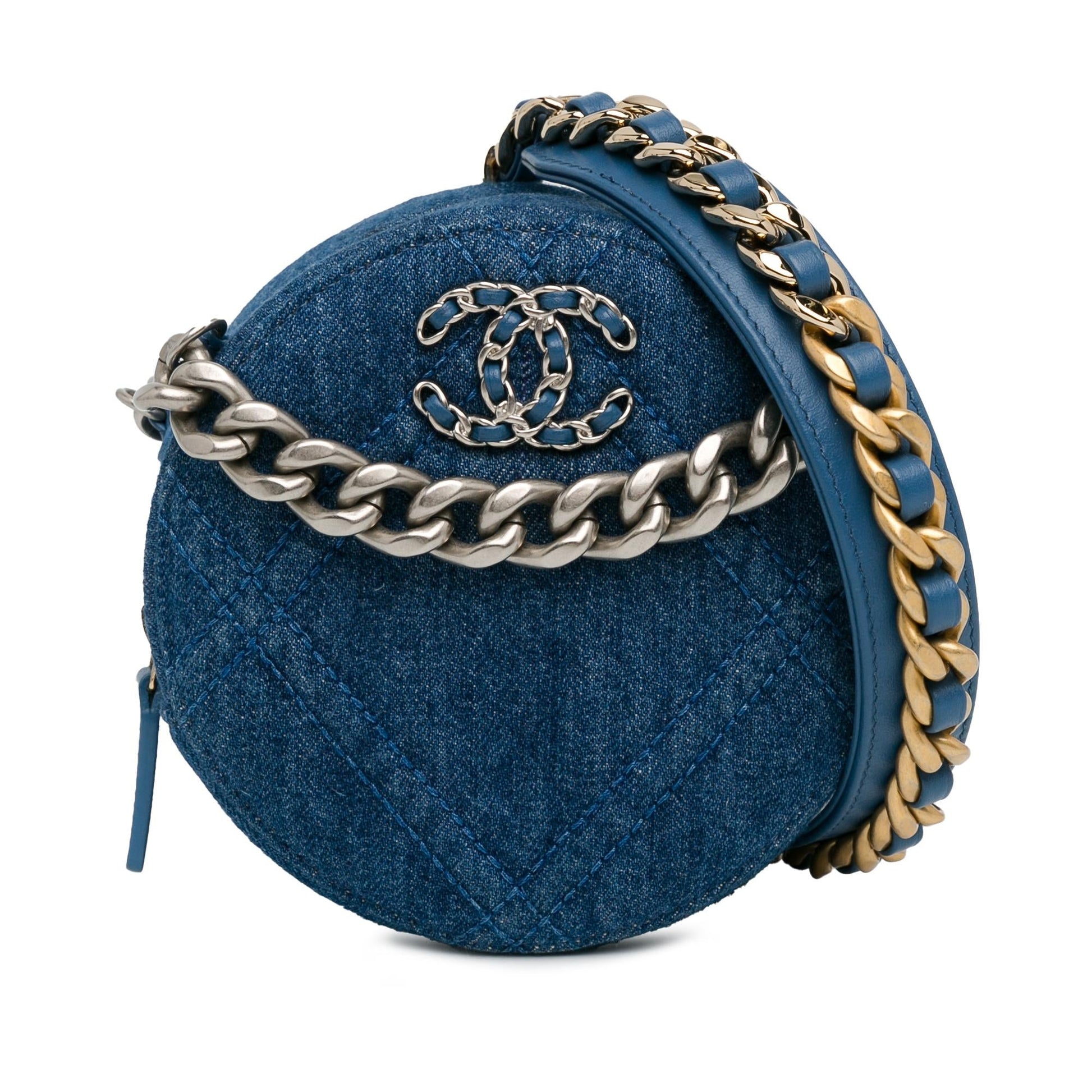 Chanel 19 Round Clutch with Chain (SHG-ZTvgcm)