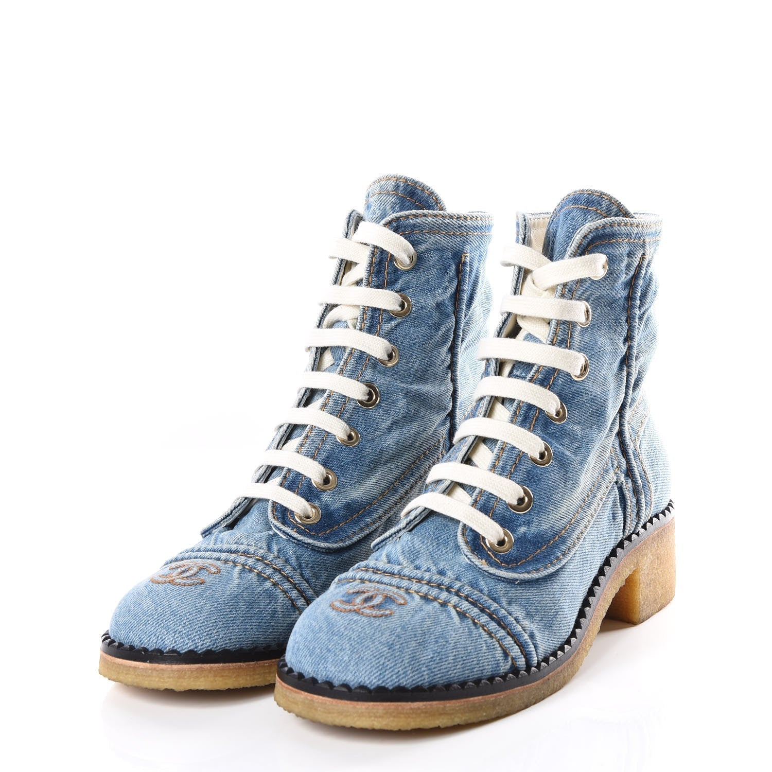CHANEL LACE UP COMBAT BOOTIES Handbag