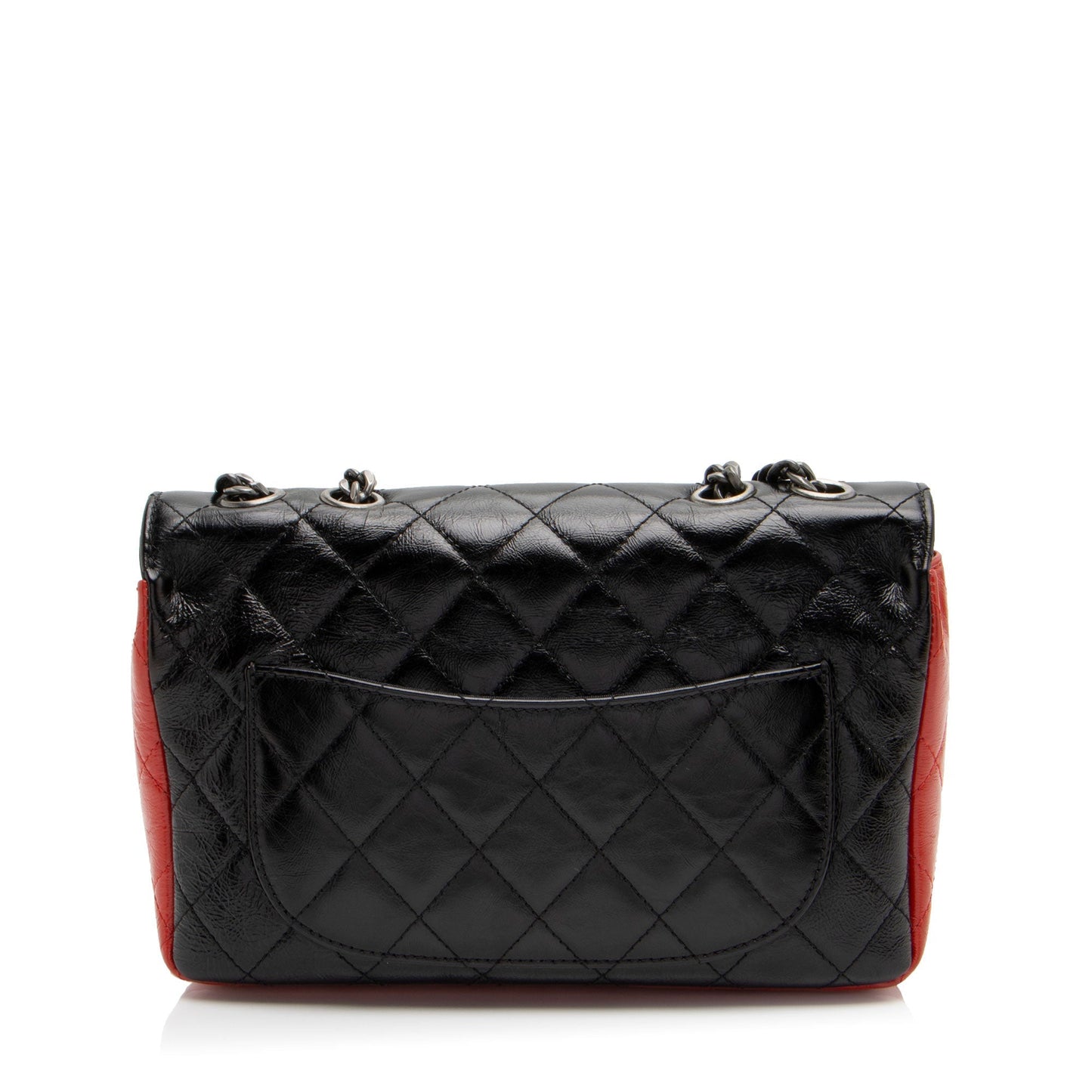 Chanel Glazed Calfskin CC Plate Medium Flap Bag (SHF-5bc3aa)