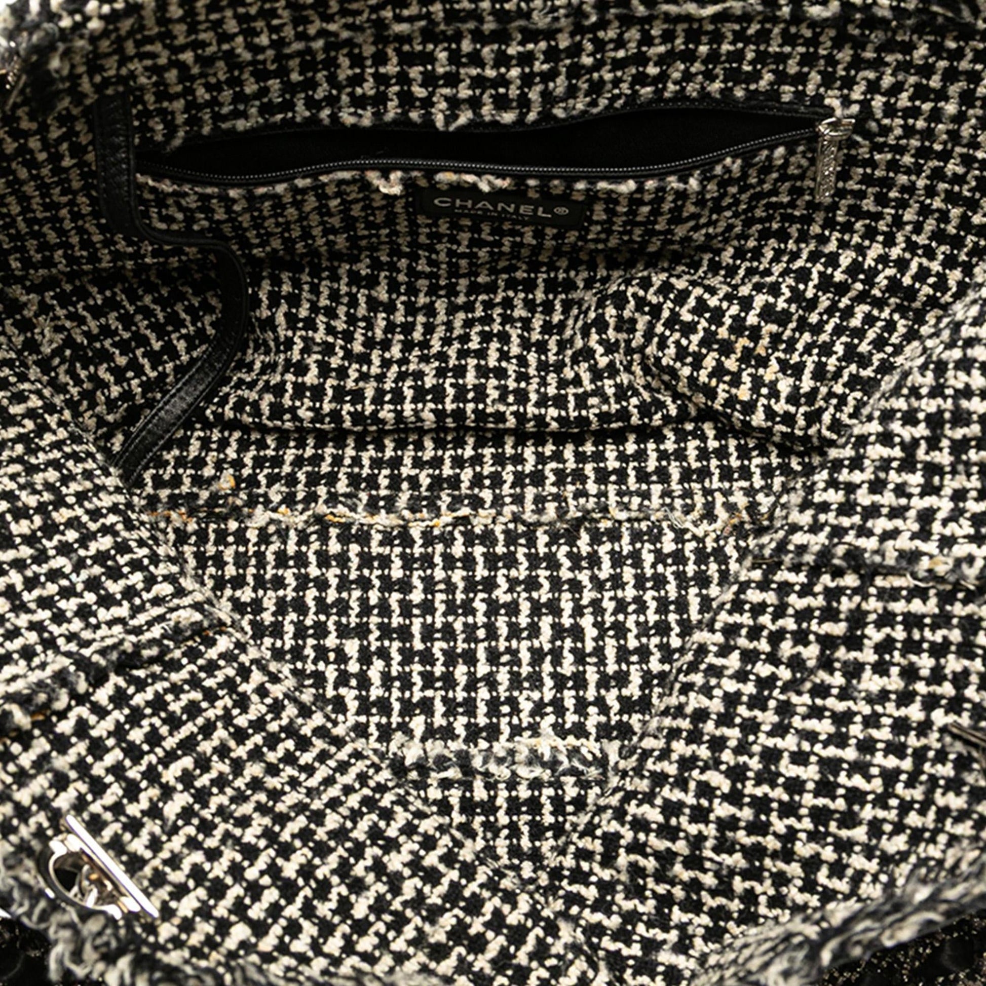 Chanel Glazed Calfskin Tweed Tweedy Shopping Tote