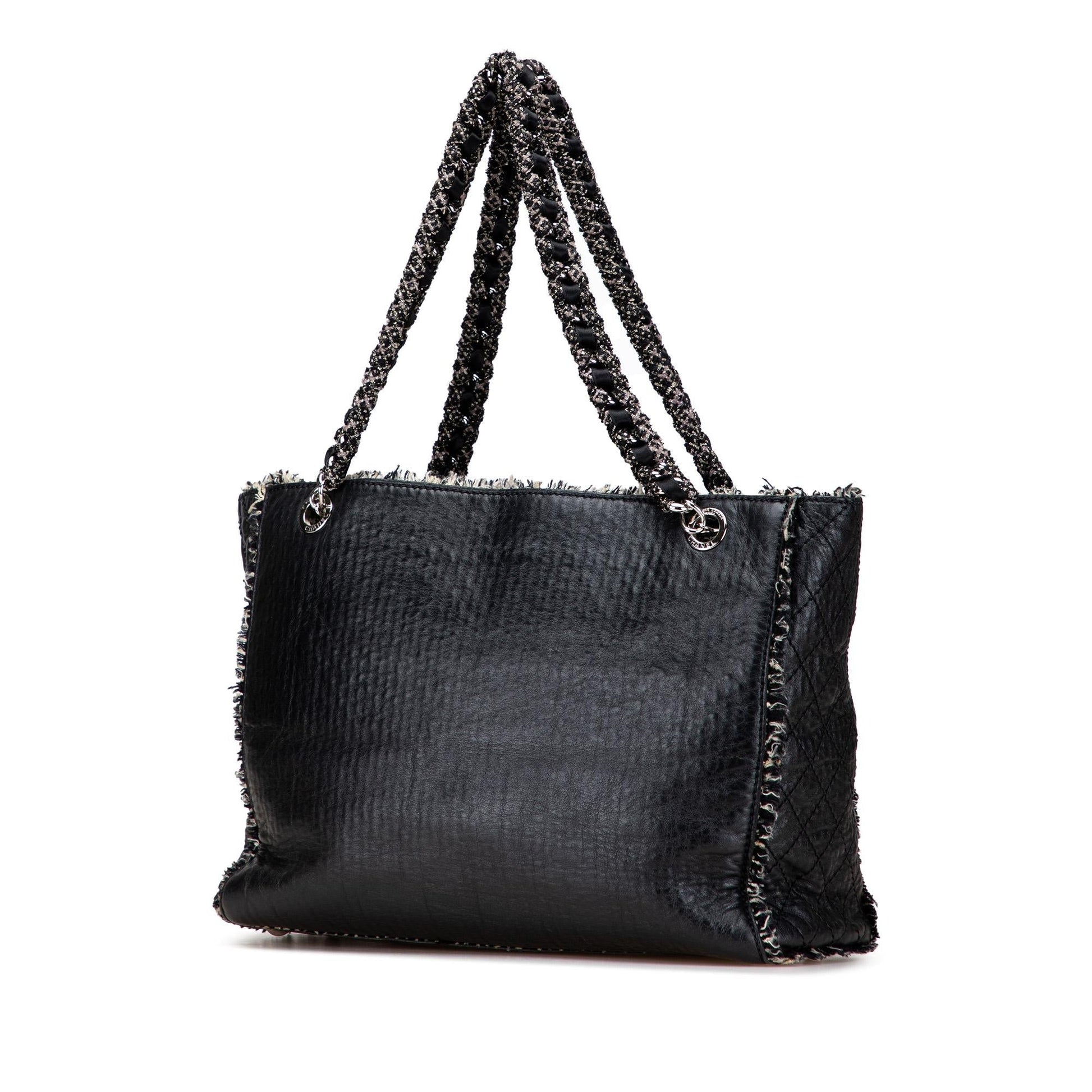 Chanel Glazed Calfskin Tweed Tweedy Shopping Tote