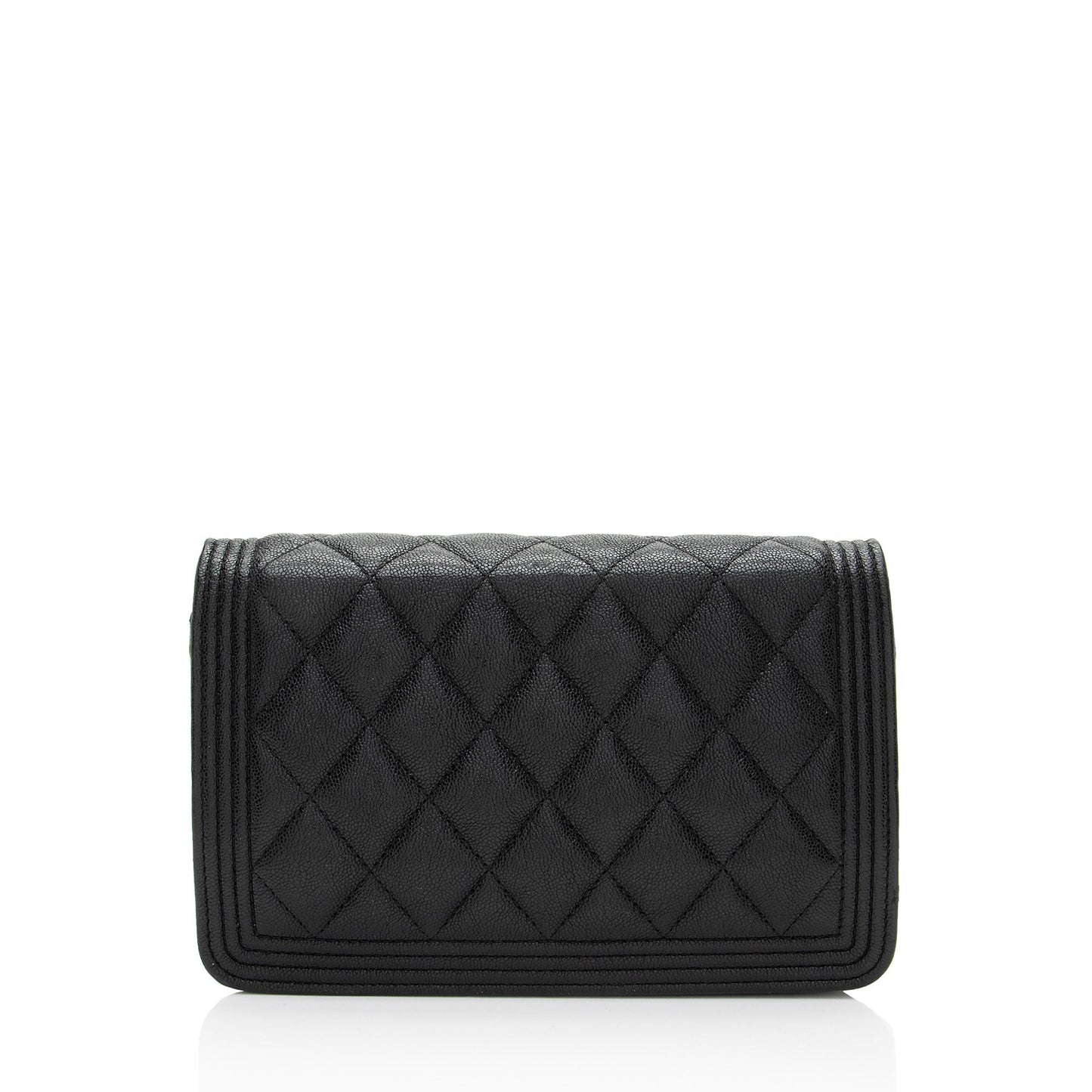 Chanel Caviar Leather Boy Wallet on Chain