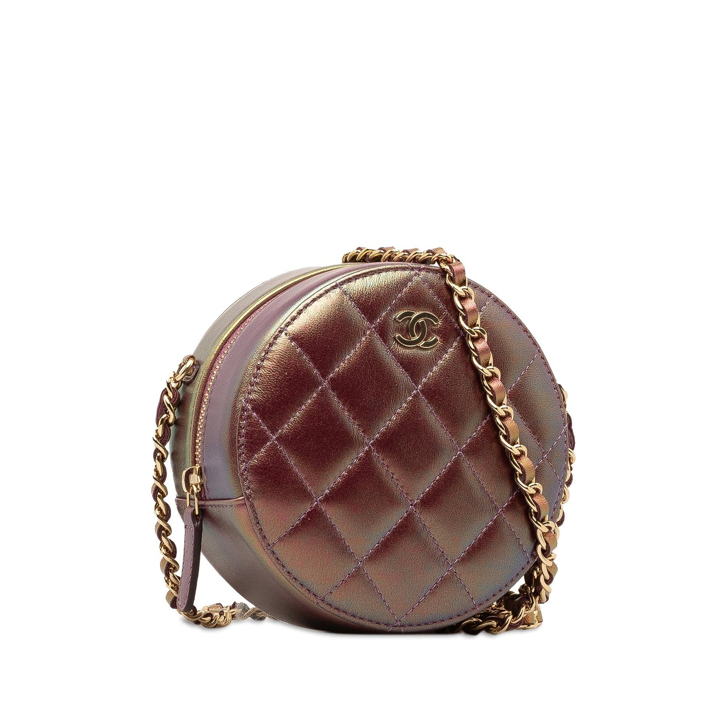 Chanel Iridescent Lambskin Round Crossbody (SHG-dOboxk)