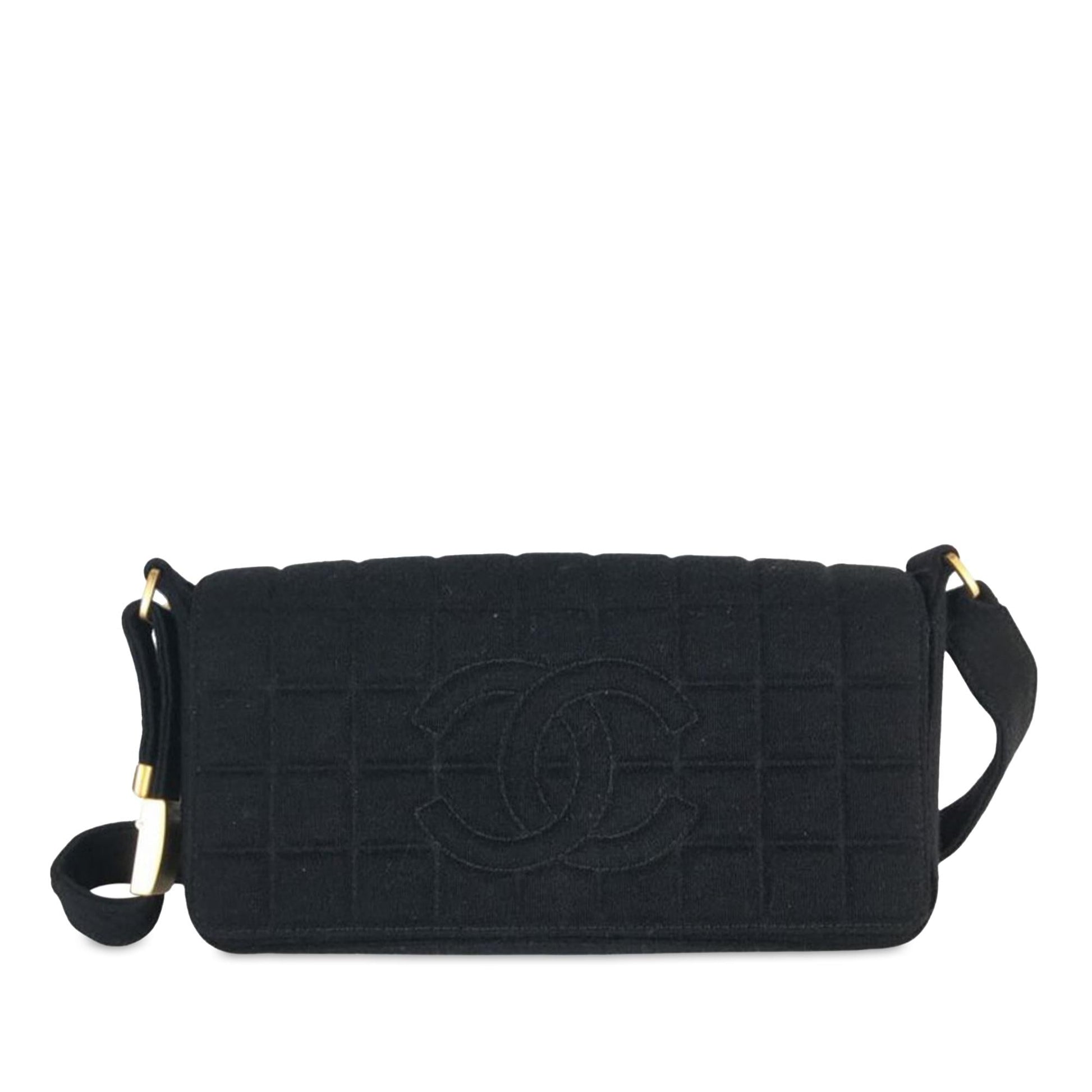 Chanel Jersey Knit Chocolate Bar Flap (SHG-Vk1C4m) Shoulder Bag