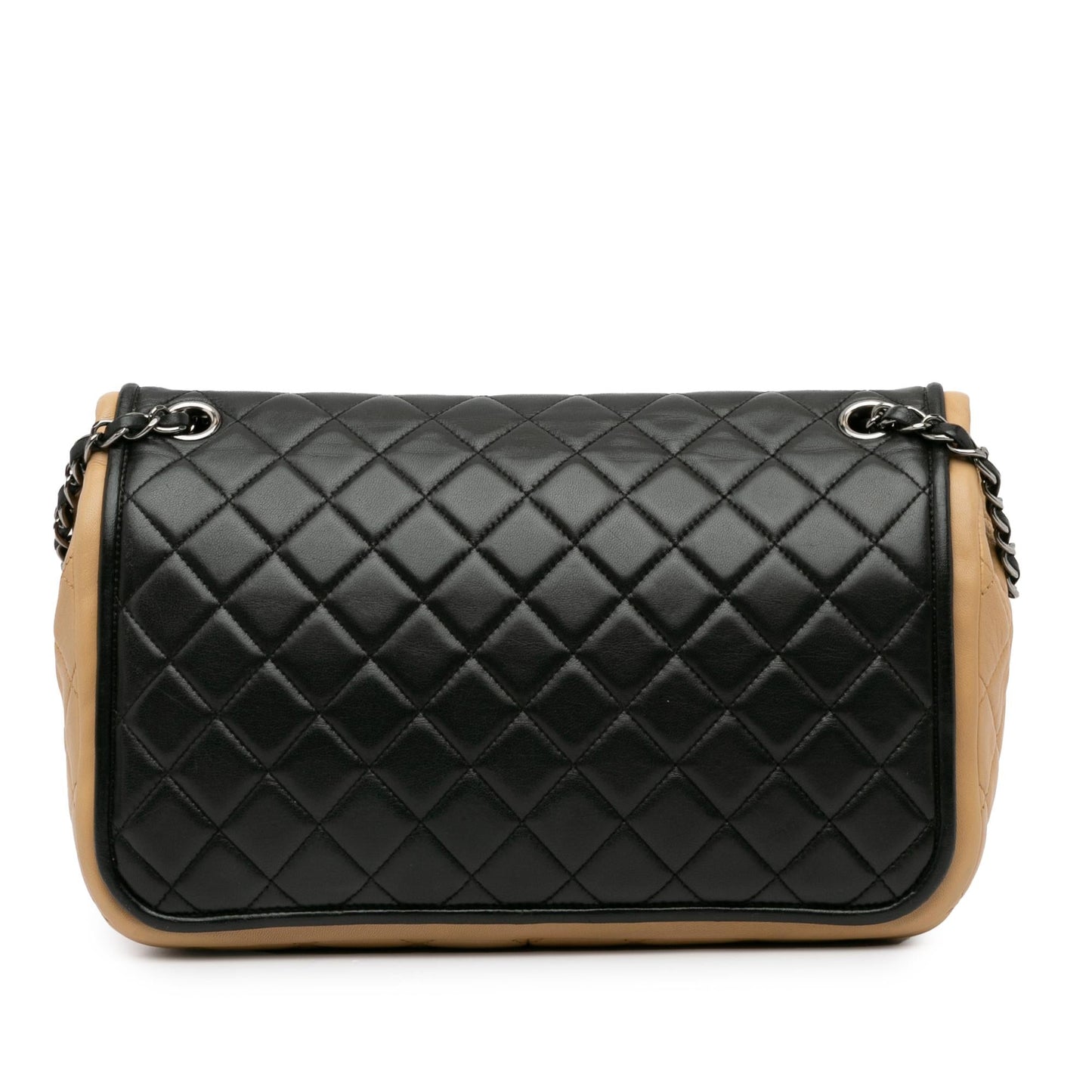 Chanel Jumbo Classic Bicolor Lambskin Twist Flap (SHG-8KW5ON) Shoulder Bag