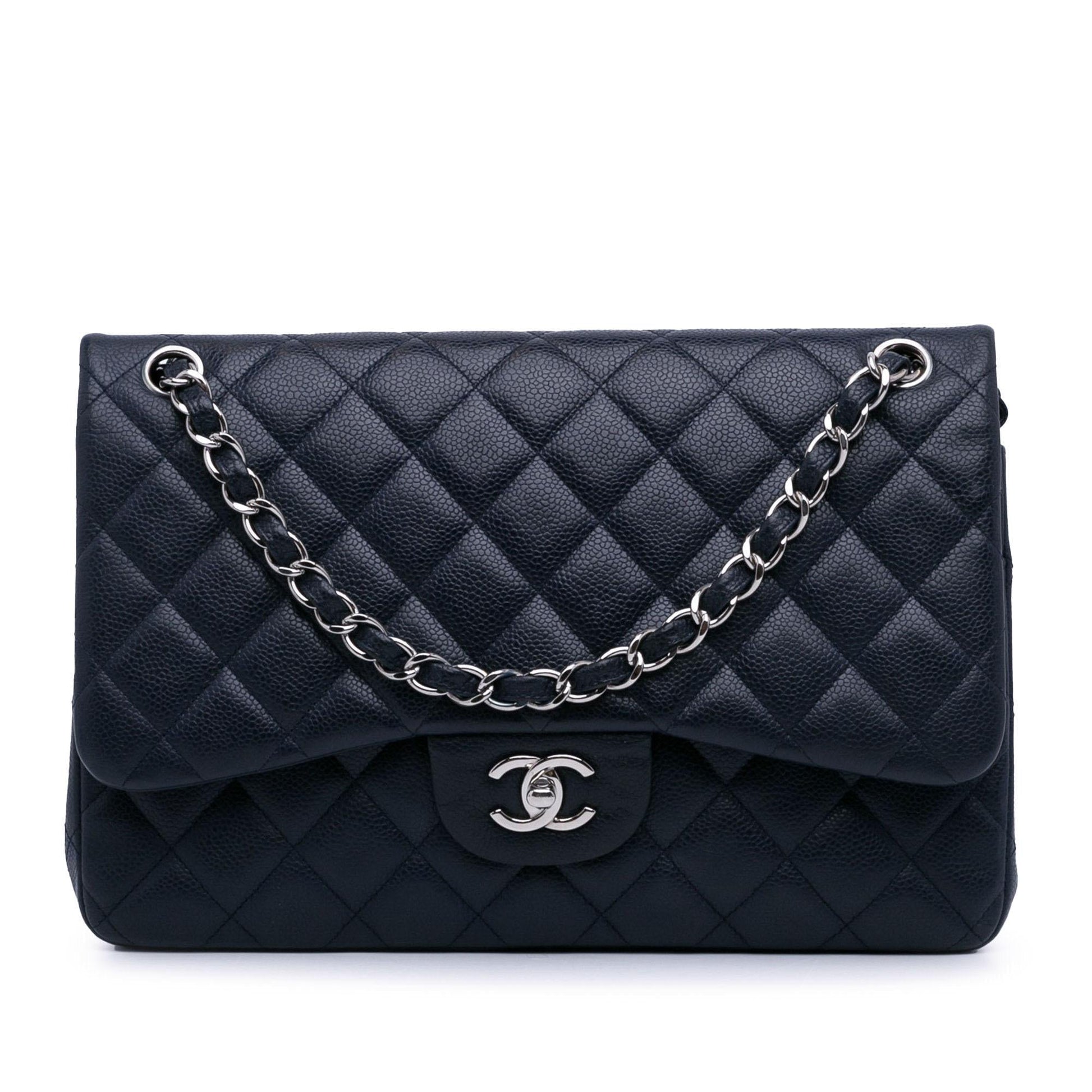 Chanel Jumbo Classic Caviar Double Flap (SHG-hrCED5) Shoulder Bag