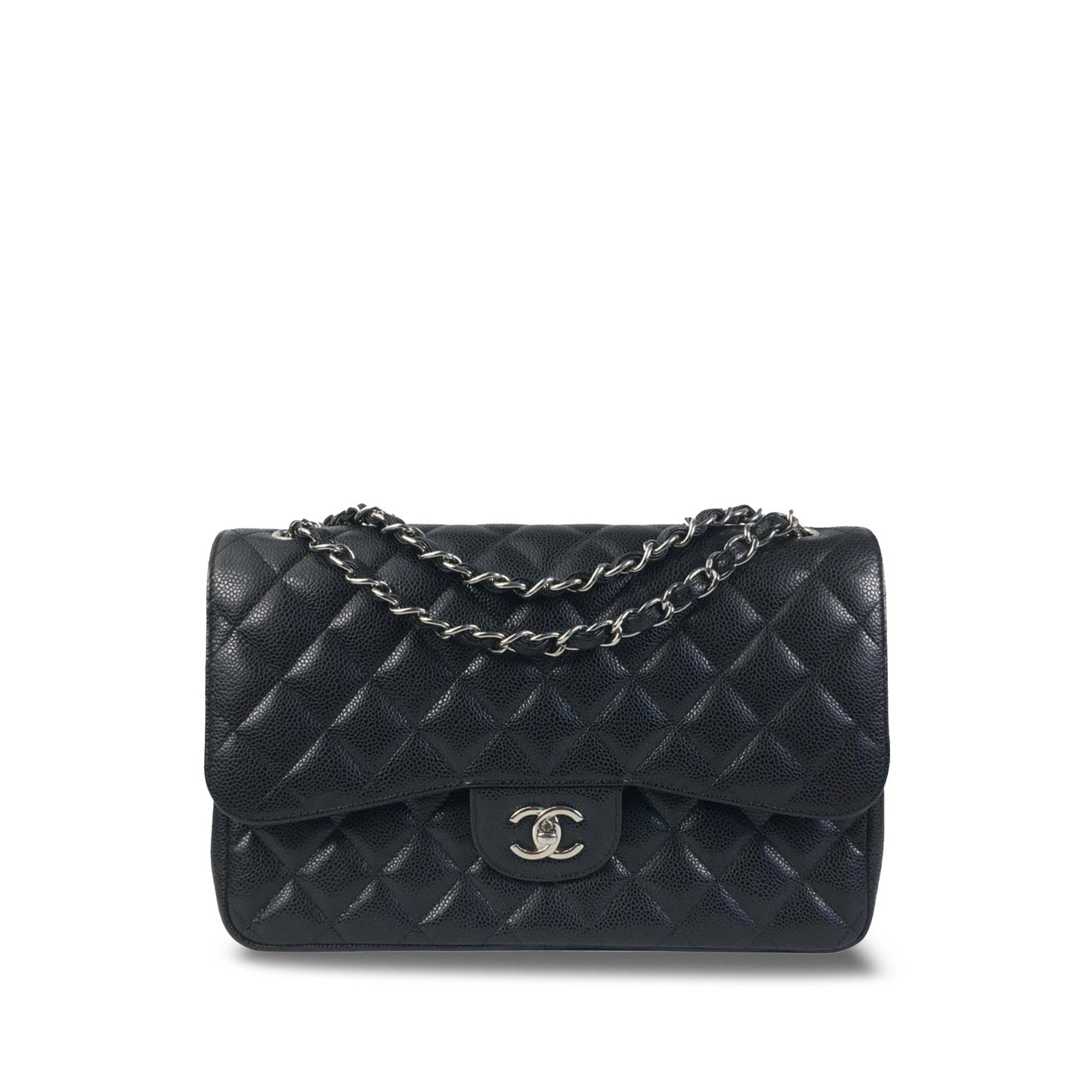 Chanel Jumbo Classic Caviar Double Flap (SHG-Ci6Lg1) Shoulder Bag