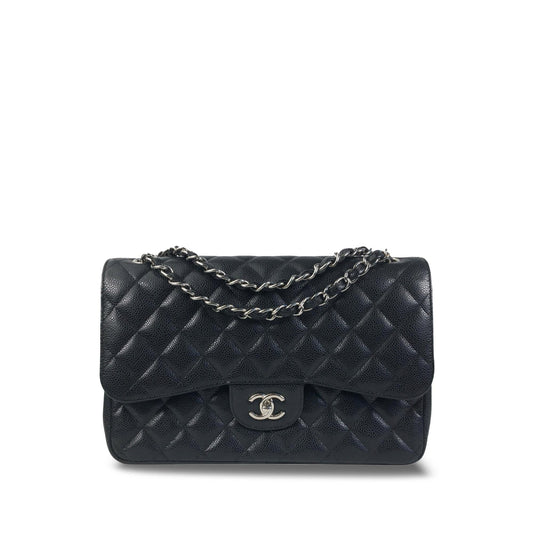 Chanel Jumbo Classic Caviar Double Flap (SHG-Ci6Lg1) Shoulder Bag
