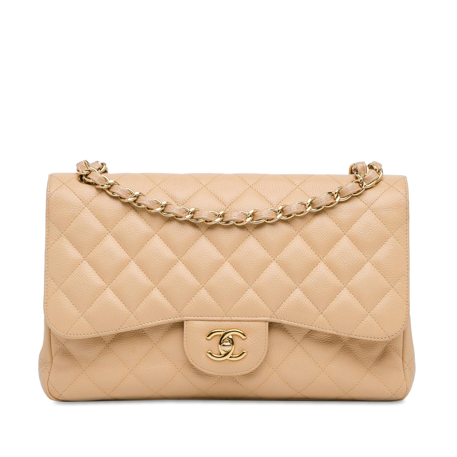Chanel Jumbo Classic Caviar Double Flap (SHG-VsT6Cu) Shoulder Bag